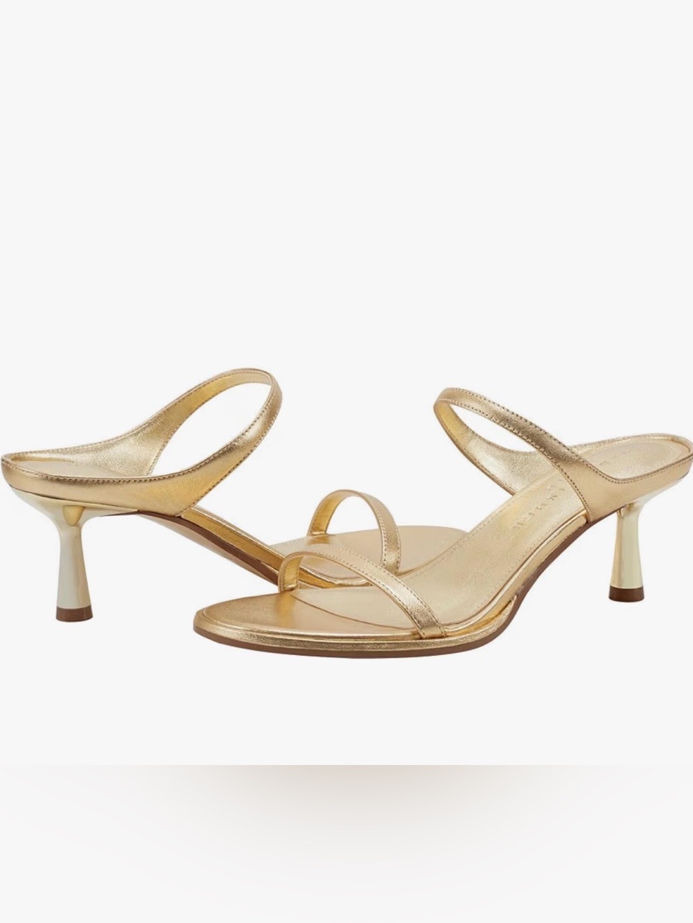 Marc Fisher Ltd Metallic Gold Strappy Sandals